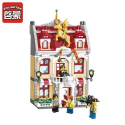 Enlighten 1130 Qman 1130 non  TÒA THỊ CHÍNH bộ đồ chơi xếp lắp ráp ghép mô hình City Thành Phố 742 khối