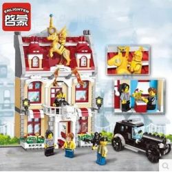 Enlighten 1130 Qman 1130 non  TÒA THỊ CHÍNH bộ đồ chơi xếp lắp ráp ghép mô hình City Thành Phố 742 khối