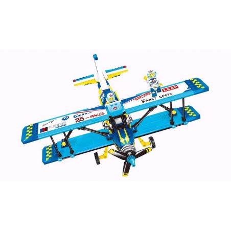 Enlighten 1125 Qman 1125 non  MÁY BAY BIỂU DIỄN bộ đồ chơi xếp lắp ráp ghép mô hình City Thành Phố 354 khối