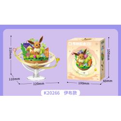Keeppley K20268 Eevee Xếp hình lắp ráp ghép mô hình Hành tinh của gia đình Pokémon Eevee: Reevee