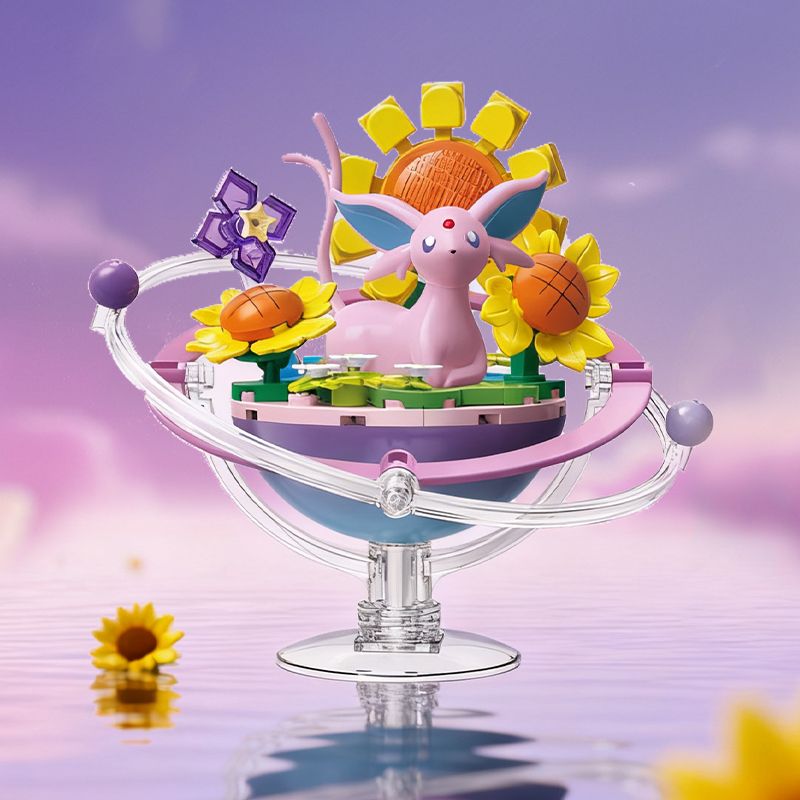 Keeppley K20269 Eevee Xếp hình lắp ráp ghép mô hình Hành tinh của gia đình Pokémon Eevee: Sun Eevee