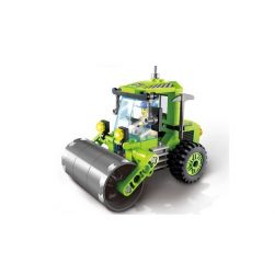 Enlighten 1104 Qman 1104 non  XE LU bộ đồ chơi xếp lắp ráp ghép mô hình City ROAD ROLLER Thành Phố 102 khối