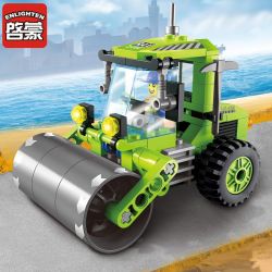 Enlighten 1104 Qman 1104 non  XE LU bộ đồ chơi xếp lắp ráp ghép mô hình City ROAD ROLLER Thành Phố 102 khối