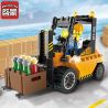 Enlighten 1103 Qman 1103 non  XE NÂNG HÀNG bộ đồ chơi xếp lắp ráp ghép mô hình City FORKLIFT Thành Phố 115 khối