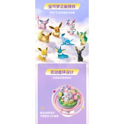 Keeppley K20274 Eevee Xếp hình lắp ráp ghép mô hình Hành tinh của gia đình Pokémon Eevee: Ice Eevee