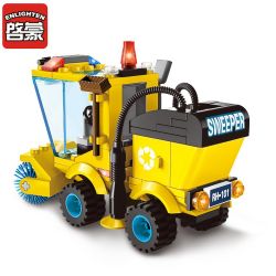 Enlighten 1101 Qman 1101 TOPOA MACTEPOB 5019 non  MÁY QUÉT ĐƯỜNG bộ đồ chơi xếp lắp ráp ghép mô hình City SWEEPER Thành Phố 102 khối