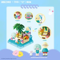 AREA-X AB0214 FARMER BOB Happy Holiday Xếp hình lắp ráp ghép mô hình Tìm kiếm kỳ lân mùa hè nhàn nhã: Ngày du lịch BOB và RICO