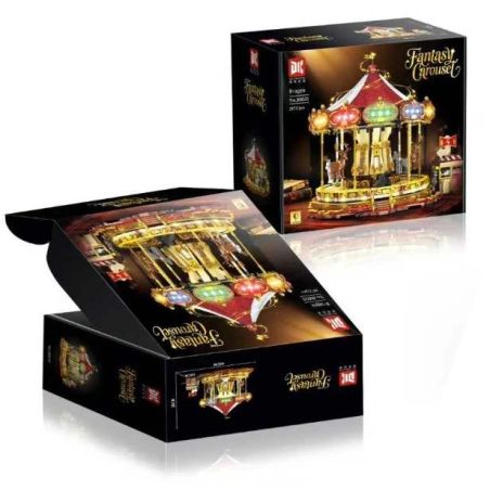DK 80031 Fantasy Carousel Xếp hình lắp ráp ghép mô hình băng chuyền