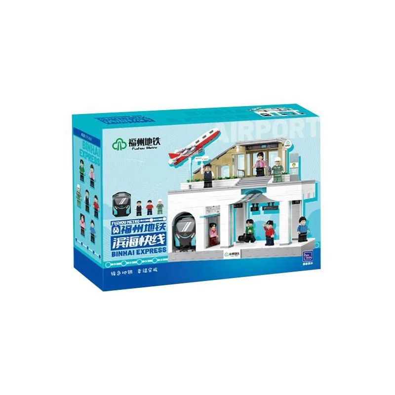 Pantasy 11044 Xếp hình lắp ráp ghép mô hình Tàu điện ngầm Phúc Châu Binhai Express