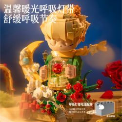 Wekki 518300 Xếp hình lắp ráp ghép mô hình Hoàng tử bé: Hoàng tử bé và bông hồng