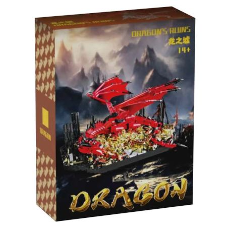 Jiqi JQ1110 Dragon's Ruins Xếp hình lắp ráp ghép mô hình Di tích rồng