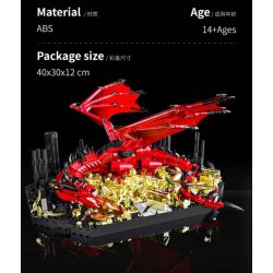 Jiqi JQ1110 Dragon's Ruins Xếp hình lắp ráp ghép mô hình Di tích rồng