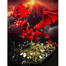 Jiqi JQ1110 Dragon's Ruins Xếp hình lắp ráp ghép mô hình Di tích rồng