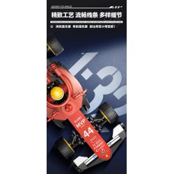 iBlock ib1081 Blaze Ruby Xếp hình lắp ráp ghép mô hình Phương trình tốc độ: Mặt bích đỏ rực