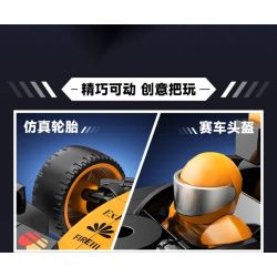 iBlock ib1079 Optimal Tangerine Xếp hình lắp ráp ghép mô hình Phương trình tốc độ: McLaren Orange