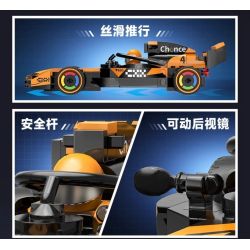 iBlock ib1079 Optimal Tangerine Xếp hình lắp ráp ghép mô hình Phương trình tốc độ: McLaren Orange