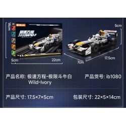 iBlock ib1077 Elegant Silver Xếp hình lắp ráp ghép mô hình Phương trình tốc độ: Mercedes Silver