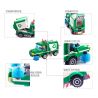 Enlighten 1111 Qman 1111 non  XE THU GOM RÁC bộ đồ chơi xếp lắp ráp ghép mô hình City GARBAGE TRUCK Thành Phố 198 khối