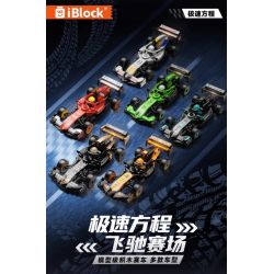 iBlock ib1078 Cyber Emerald Xếp hình lắp ráp ghép mô hình Phương trình tốc độ: Cyber ​​​​Flash Green