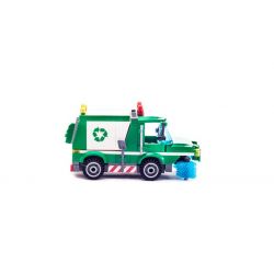 Enlighten 1111 Qman 1111 non  XE THU GOM RÁC bộ đồ chơi xếp lắp ráp ghép mô hình City GARBAGE TRUCK Thành Phố 198 khối