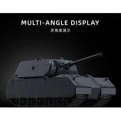 12GO 97016 Panzer VII Maus Xếp hình lắp ráp ghép mô hình Xe tăng siêu nặng Maus 1:28