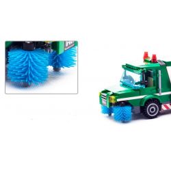 Enlighten 1111 Qman 1111 non  XE THU GOM RÁC bộ đồ chơi xếp lắp ráp ghép mô hình City GARBAGE TRUCK Thành Phố 198 khối