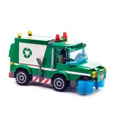 Enlighten 1111 Qman 1111 non  XE THU GOM RÁC bộ đồ chơi xếp lắp ráp ghép mô hình City GARBAGE TRUCK Thành Phố 198 khối