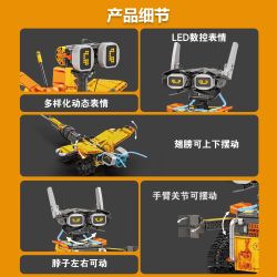 No license PL007 Proeramine Robot Xếp hình lắp ráp ghép mô hình Robot điều khiển từ xa WALL-E 5