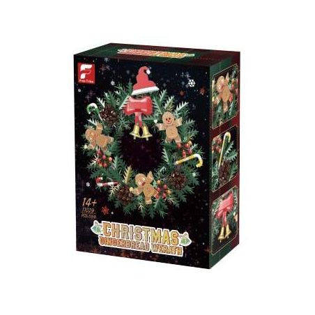 Free Tribe 11029 Christmas Gingerbread Werath Xếp hình lắp ráp ghép mô hình vòng hoa giáng sinh