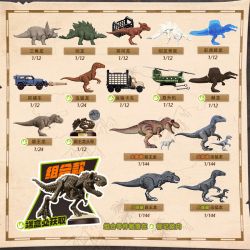 BLOKEES 75641 Xếp hình lắp ráp ghép mô hình Bộ sưu tập thiên nhiên: Phiên bản bất ngờ của Jurassic World Phần 1