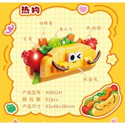 GUDI 40802 Food Party Xếp hình lắp ráp ghép mô hình Bữa Tiệc Ẩm Thực 9 Phong Cách