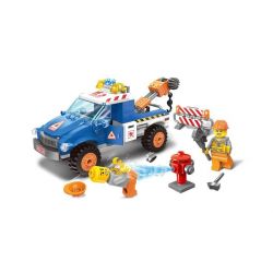 Enlighten 1109 Qman 1109 non  XE Ô TÔ SỬA ĐƯỜNG bộ đồ chơi xếp lắp ráp ghép mô hình City ROAD WRECKER Thành Phố 207 khối