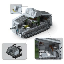 ThirdParty 300017 A7V Heavy Tank Xếp hình lắp ráp ghép mô hình Xe tăng hạng nặng A7V 1:35