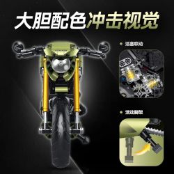 double height 60547 Xếp hình lắp ráp ghép mô hình Xe máy Ducati 848 tỷ lệ 1:8