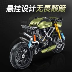 double height 60547 Xếp hình lắp ráp ghép mô hình Xe máy Ducati 848 tỷ lệ 1:8
