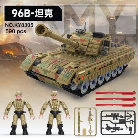 KAZI GBL BOZHI KY8305 Xếp hình lắp ráp ghép mô hình Đại bàng sức mạnh quốc gia mới: Xe tăng 96B