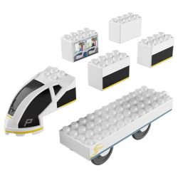 Tomica 990987 WHITE STREAM Xếp hình lắp ráp ghép mô hình chuyển phát nhanh màu trắng