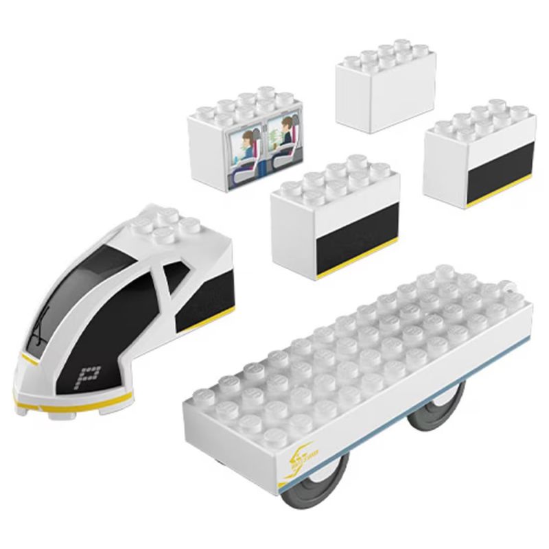 Tomica 990987 WHITE STREAM Xếp hình lắp ráp ghép mô hình chuyển phát nhanh màu trắng