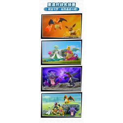 QMAN ENLIGHTEN Keeppley K20260 Xếp hình lắp ráp ghép mô hình Trận đánh! Lô Pokémon thứ hai gồm 6 loại: Gengar, Eevee, Charizard, Dragonite, Bite Shark và Gardevoir