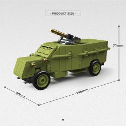 ThirdParty 300019 Armoured AA Lorry Xếp hình lắp ráp ghép mô hình Xe bọc thép phòng không 1:35
