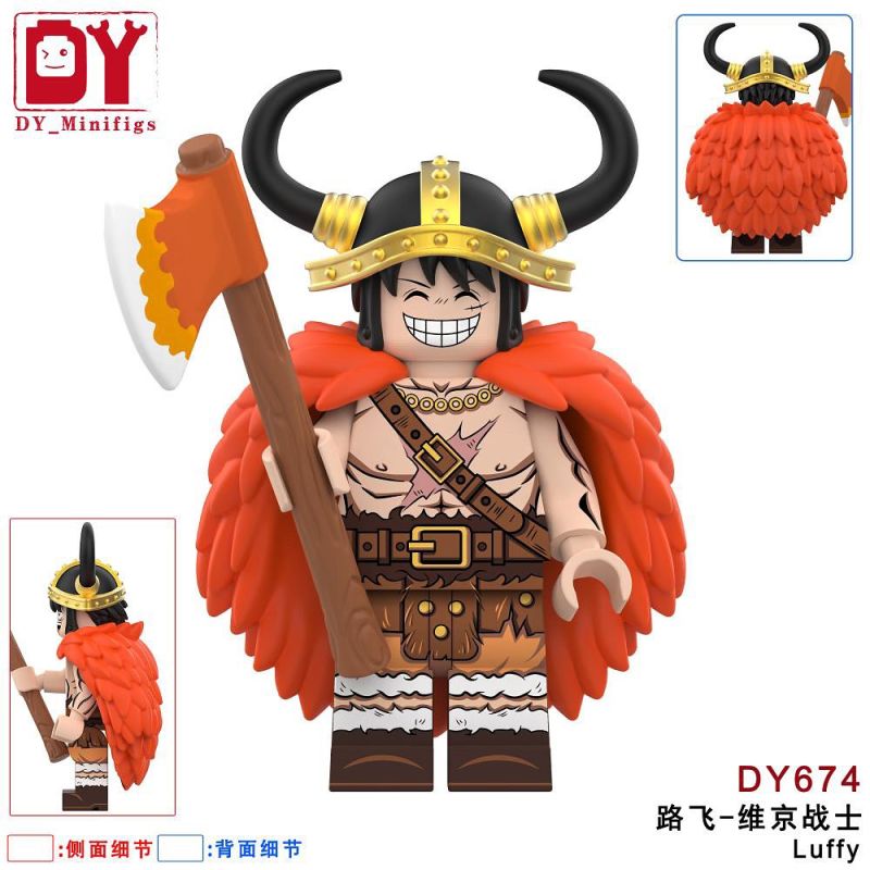 DY_Minifigs DY674 Xếp hình lắp ráp ghép mô hình One Piece: Chiến binh Luffy-Viking