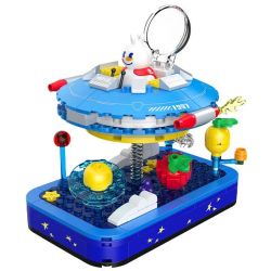 Mixue Ice City XWZB-24052 Xếp hình lắp ráp ghép mô hình Mixue Ice City Snow King Shake: Tàu vũ trụ của Vua tuyết