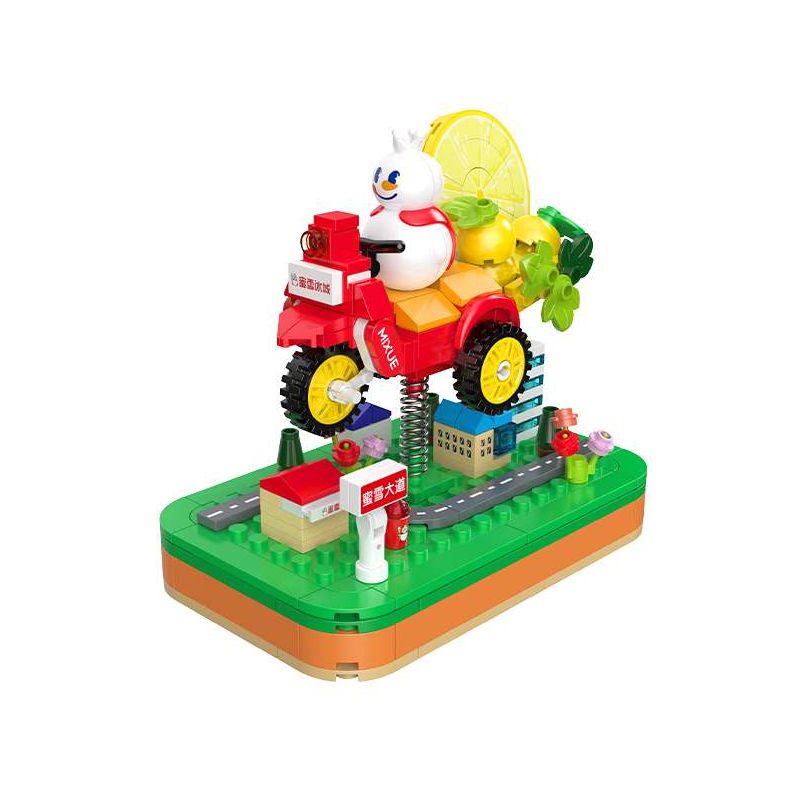 Mixue Ice City XWZB-24053 Xếp hình lắp ráp ghép mô hình Mixue Ice City Snow King Shake: Vua tuyết Hiệp sĩ chanh