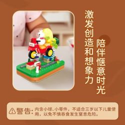 Mixue Ice City XWZB-24053 Xếp hình lắp ráp ghép mô hình Mixue Ice City Snow King Shake: Vua tuyết Hiệp sĩ chanh