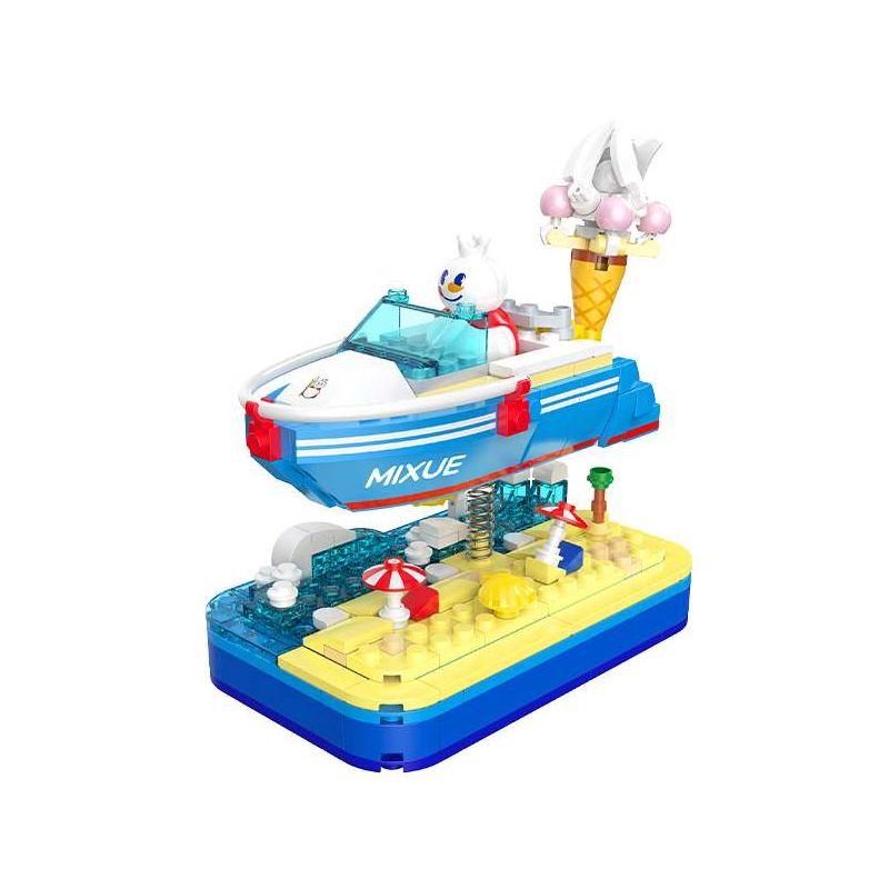 Mixue Ice City XWZB-24055 Xếp hình lắp ráp ghép mô hình Mixue Ice City Snow King Shaker: Kỳ nghỉ du thuyền Snow King