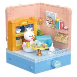 Mixue Ice City XWZB-25022 Xếp hình lắp ráp ghép mô hình Cùng nhau đón xuân ở Mixue Bingchen: nếm trà