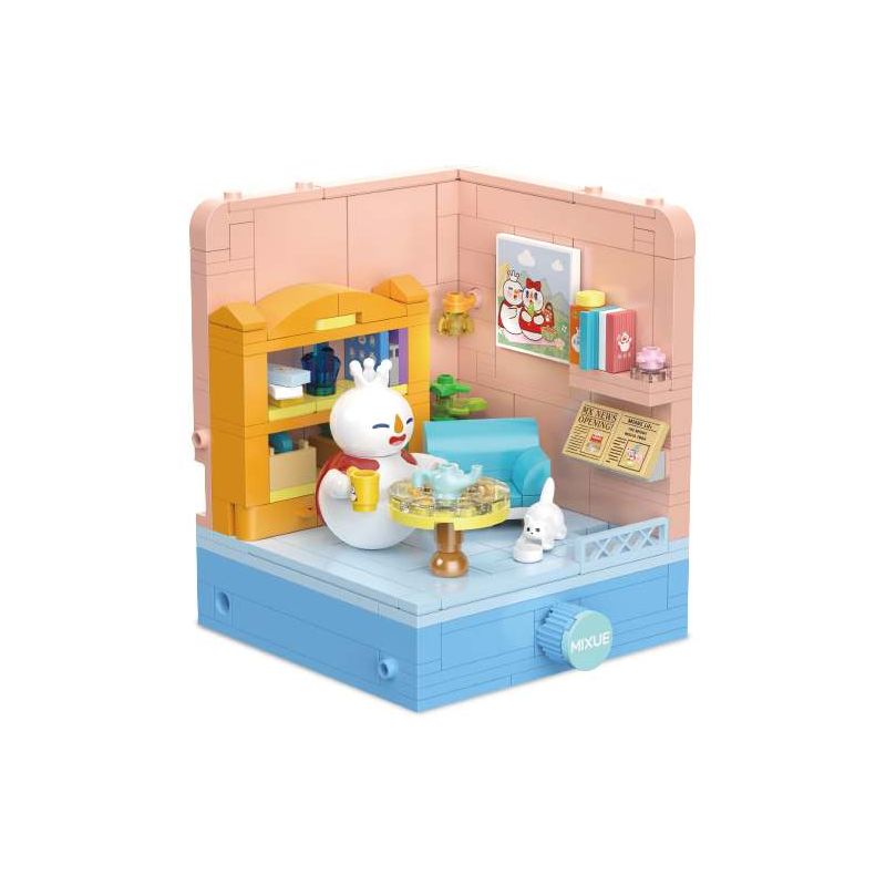 Mixue Ice City XWZB-25022 Xếp hình lắp ráp ghép mô hình Cùng nhau đón xuân ở Mixue Bingchen: nếm trà