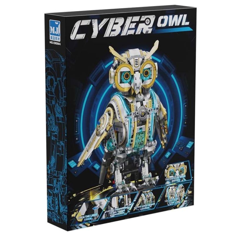 Beautiful and 13094 Mechanical Cyber Owl Xếp hình lắp ráp ghép mô hình Cú cơ khí
