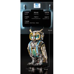Beautiful and 13094 Mechanical Cyber Owl Xếp hình lắp ráp ghép mô hình Cú cơ khí