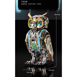Beautiful and 13094 Mechanical Cyber Owl Xếp hình lắp ráp ghép mô hình Cú cơ khí